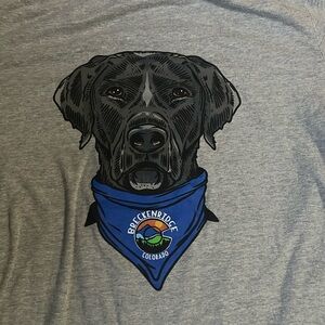 Black Lab, Breckinridge Colorado Long Sleeve Shirt. Wild Tribes NWOT